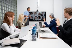 Video call with multiple presenters