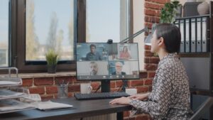 Video conferencing for project management