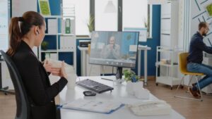 Video conferencing for project management