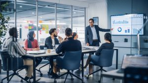 corporate meeting room with well maintained av systems